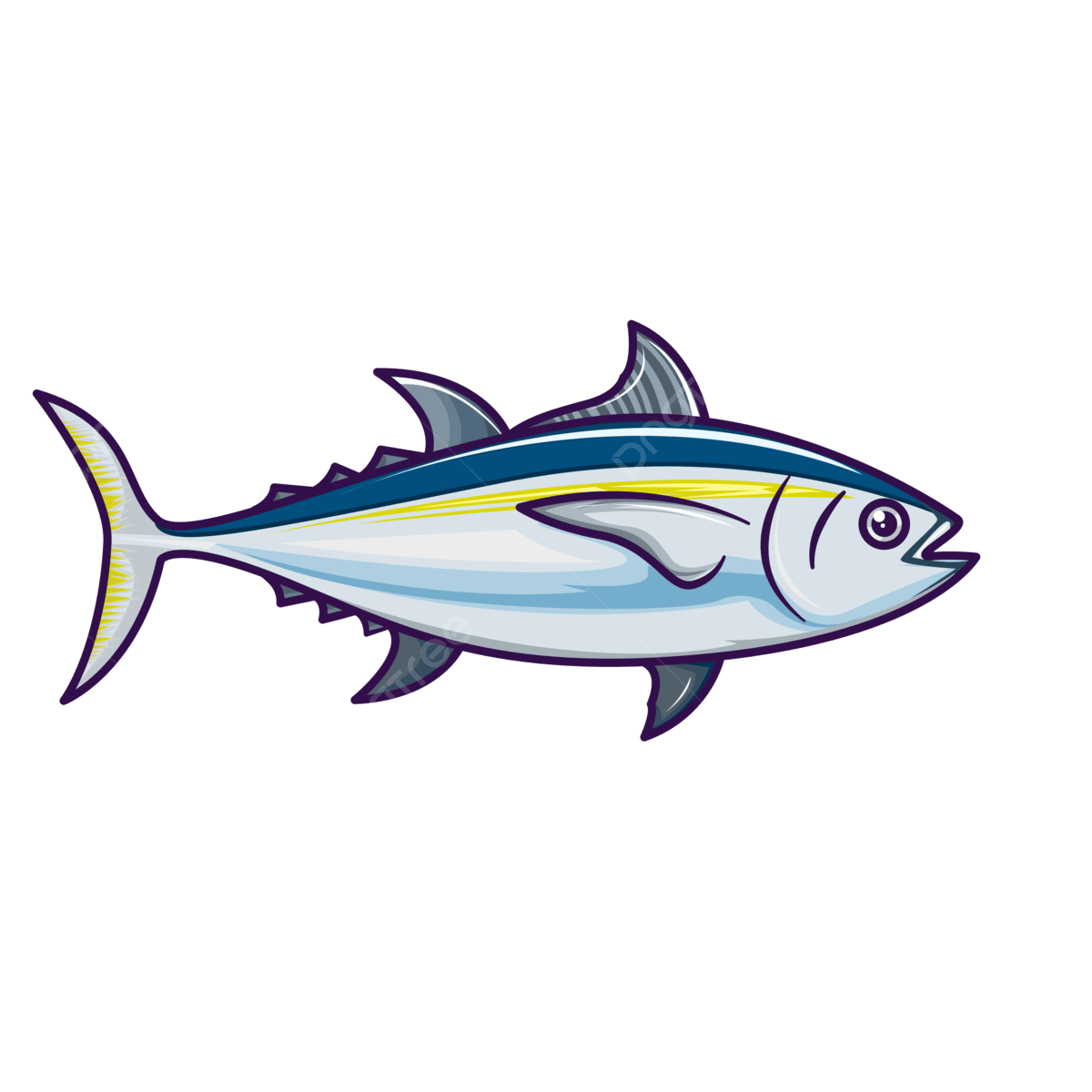 pngtree vector illustration of tuna fish with cartoon style png image 8957953